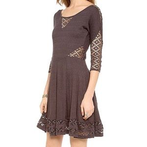 Free People crochet mini dress